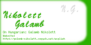 nikolett galamb business card